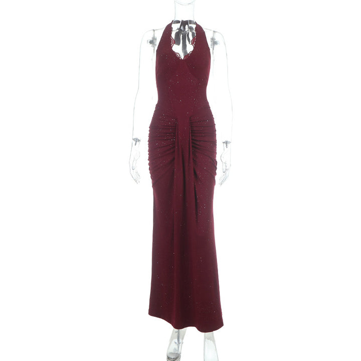 Damen figurbetontes Abendkleid mit raffinierten Rüschendetails Drune