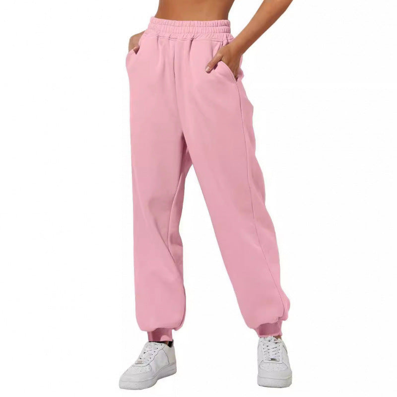 Damen Jogginghose mit elastischem Bund und seitlichen Eingrifftaschen Drune