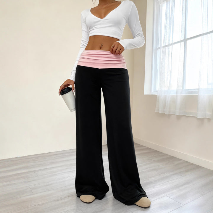 Damen Hochwertige Sporthose mit weitem Bein und Miditaille Drune