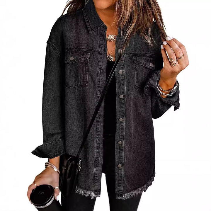 Femme Destroyed Denim Westernjacke Drune