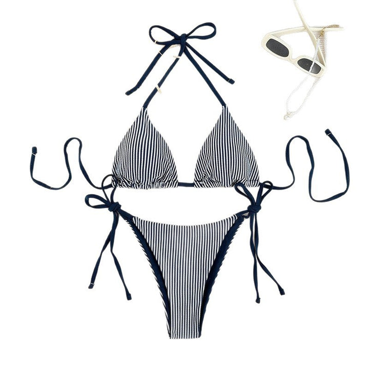 Damen Triangel-Bikini mit verstellbaren Bindebändern Drune