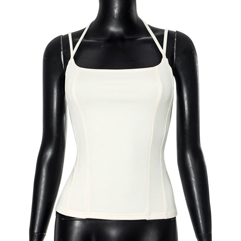 Damen Trägershirt mit elegantem Rückenausschnitt und figurbetontem Schnitt Drune