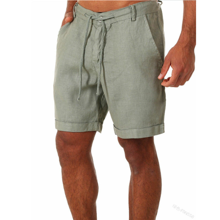 Herren Freizeitliche Leinen-Shorts mit modernem Schnitt Drune