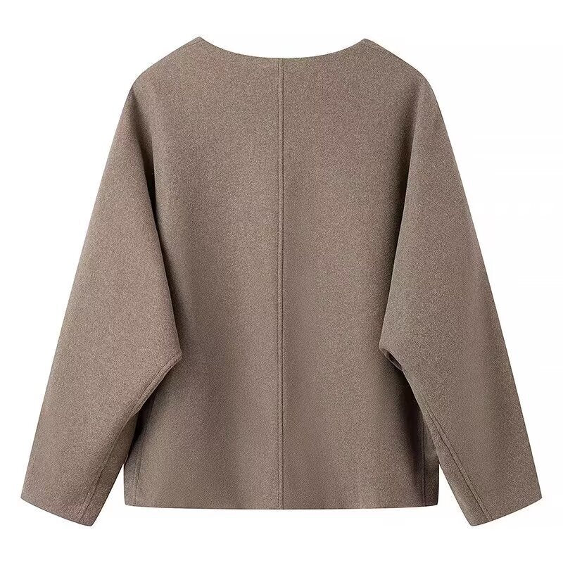 Damen elegante Blazerjacke mit Klassischem Schnitt und Praktischen Taschen Drune