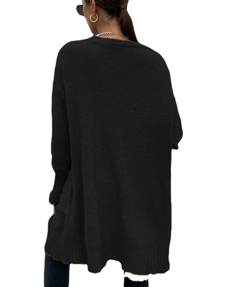 Damen Grobstrick-Cardigan mit tiefen Taschen und lässigem Design Drune