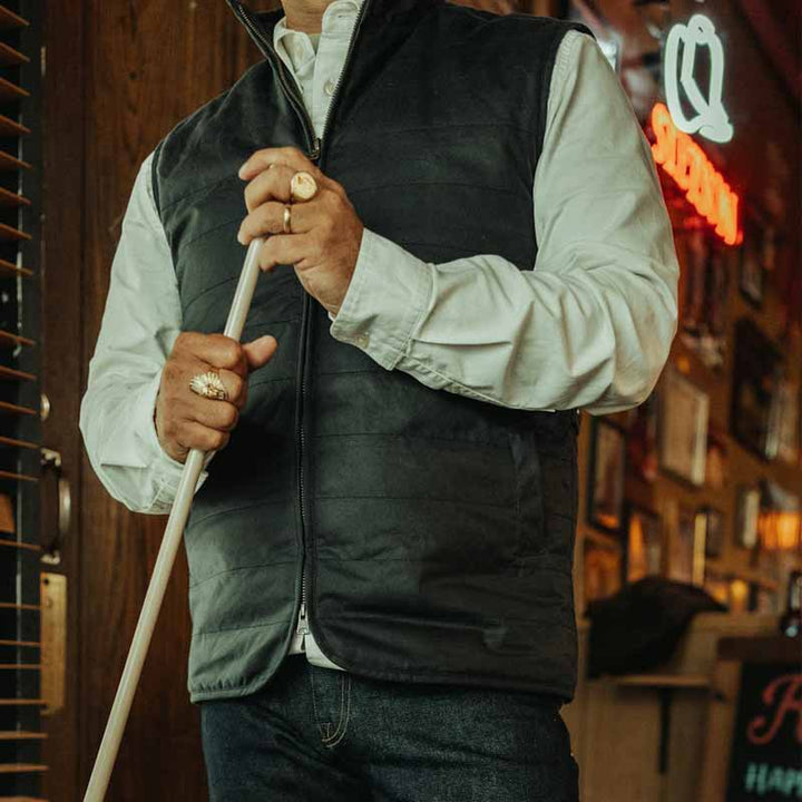 Herren gesteppte Weste mit modernem Schnitt und funktionalen Taschen Drune