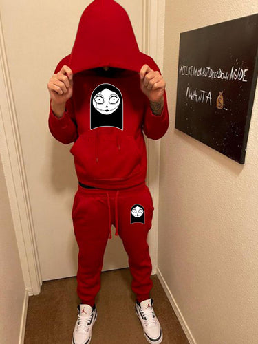 Damen Sweatanzug mit künstlerischem Grafikdesign Drune
