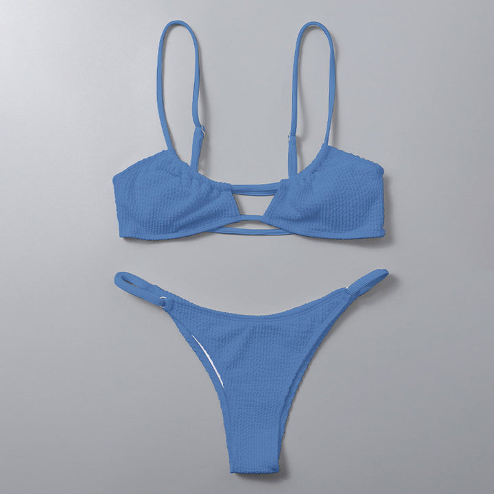 Damen Bikiniset mit trendiger Rippstruktur und verstellbaren Trägern Drune