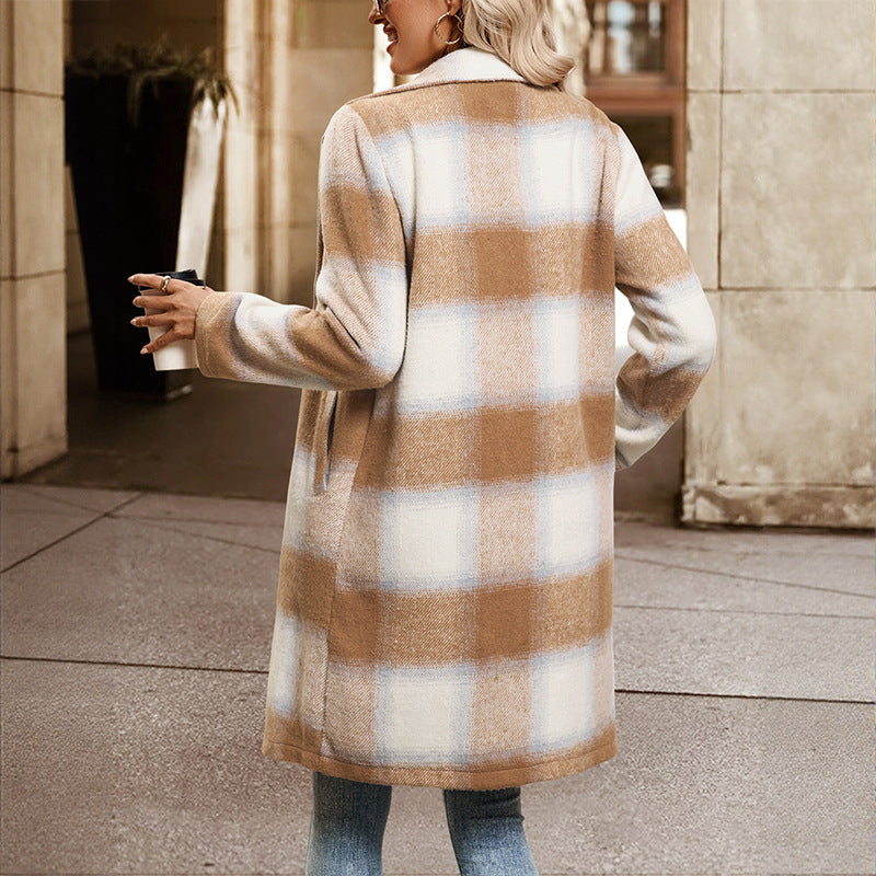 Damen eleganter Wollmantel Drune