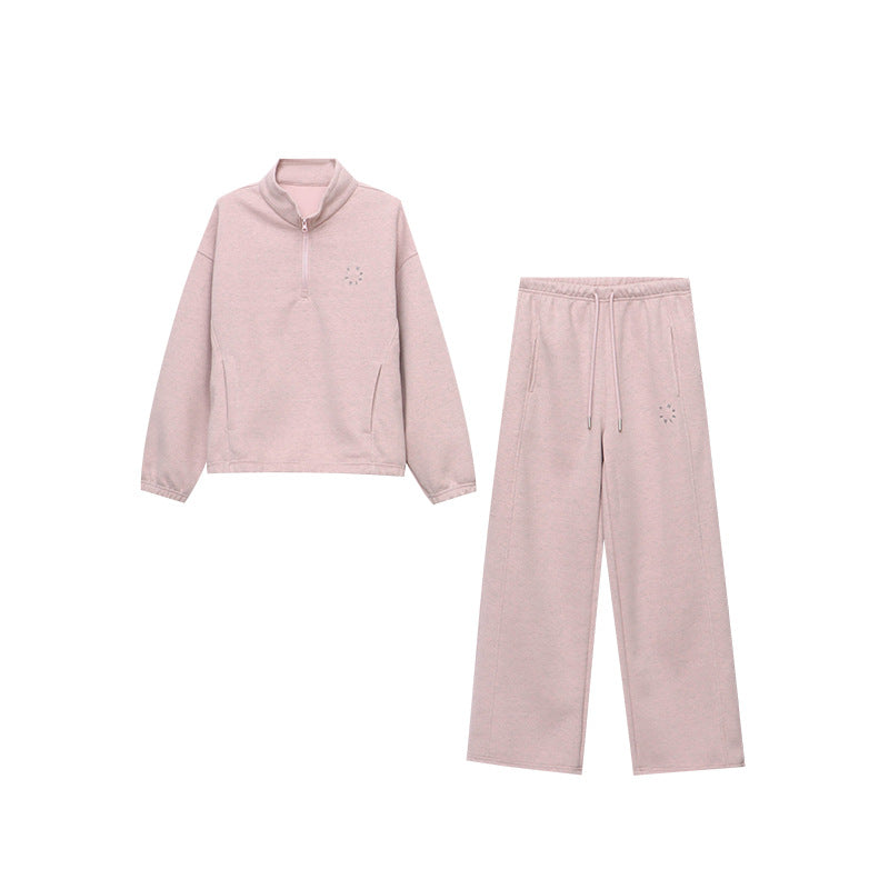 Damen lässiger Kapuzenpullover mit hohem Kragen und eleganter Passform Drune