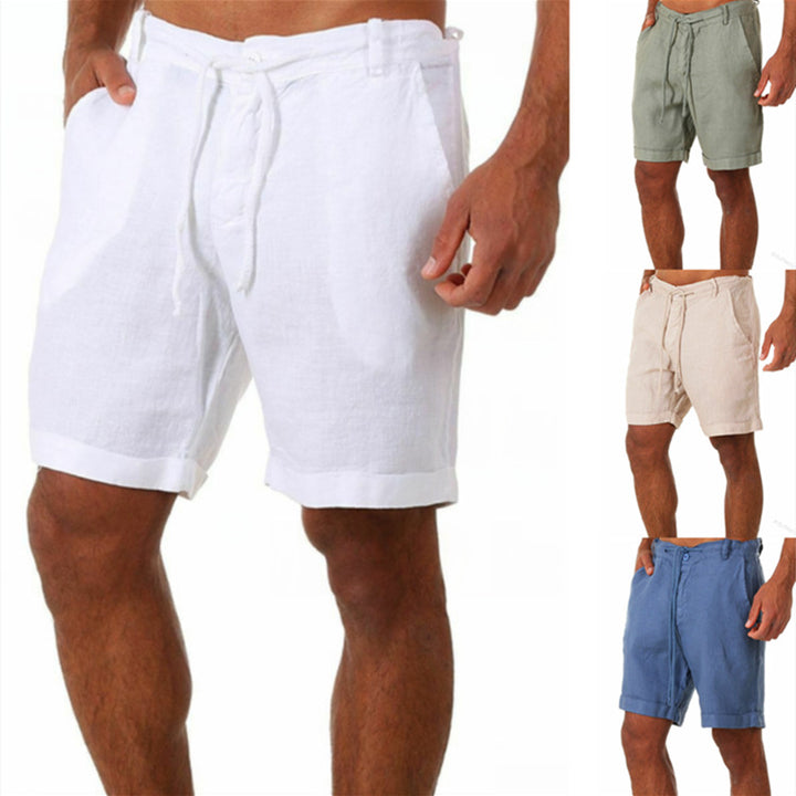 Herren Freizeitliche Leinen-Shorts mit modernem Schnitt Drune
