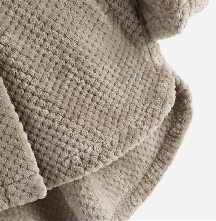 Drune | gepolsterter Kapuzenbutton-Up-Mantel - Plüschwärme - Lässige Passform - Winterliche Freizeit-Layer