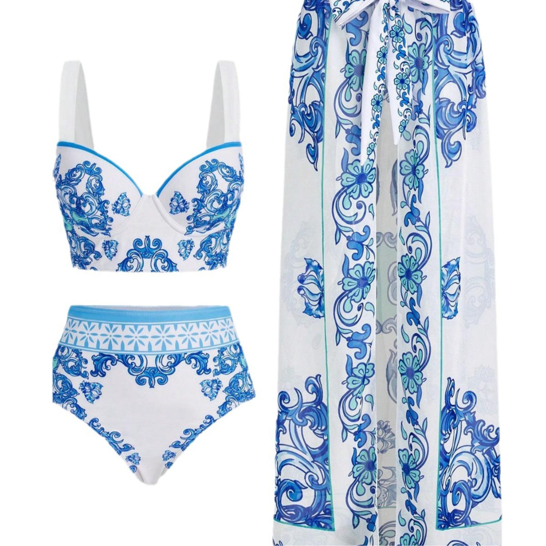 Damen Bikiniset mit elegantem Pareo Drune