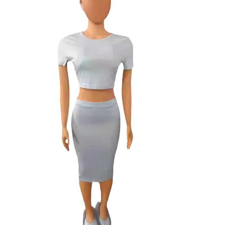Damen Figurbetontes Kleid-Set mit kurzem Oberteil und Pencil-Rock Drune