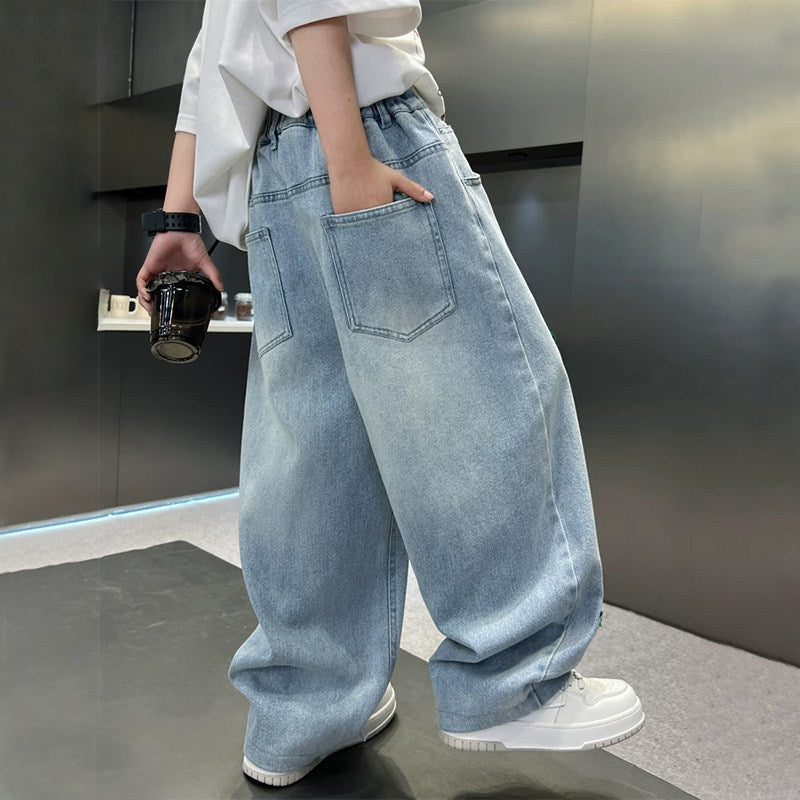 Damen Weite Jeans mit kreativen Applikationen Drune