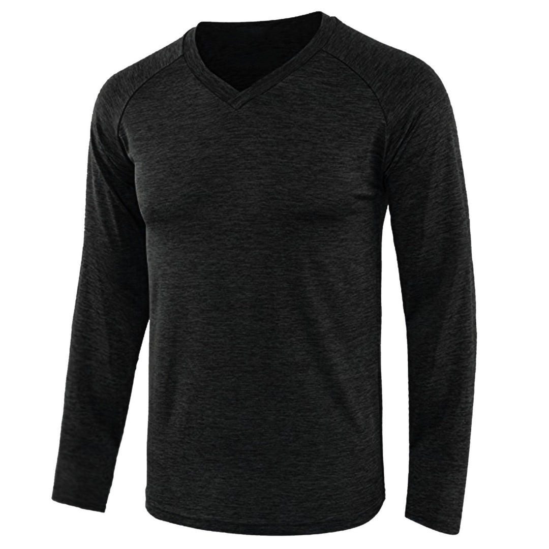 Herren langärmliges V-Ausschnitt Shirt mit atmungsaktiver Stofftechnologie Drune