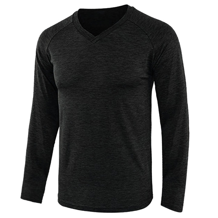 Herren langärmliges V-Ausschnitt Shirt mit atmungsaktiver Stofftechnologie Drune