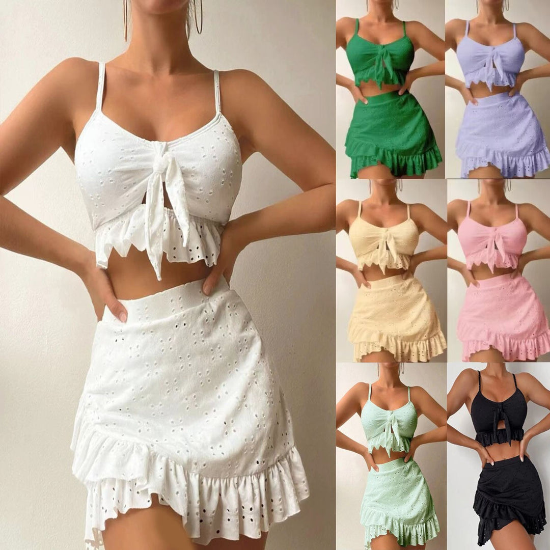 Damen Crop-Top und Rock-Set Drune