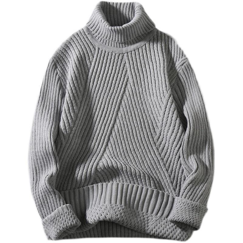 Damen Grobstrick-Rollkragenpullover mit aufwendigem Rippmuster Drune