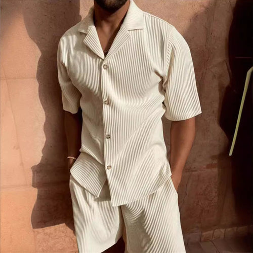 Herren Kurzarm Hemd und Shorts Set Drune