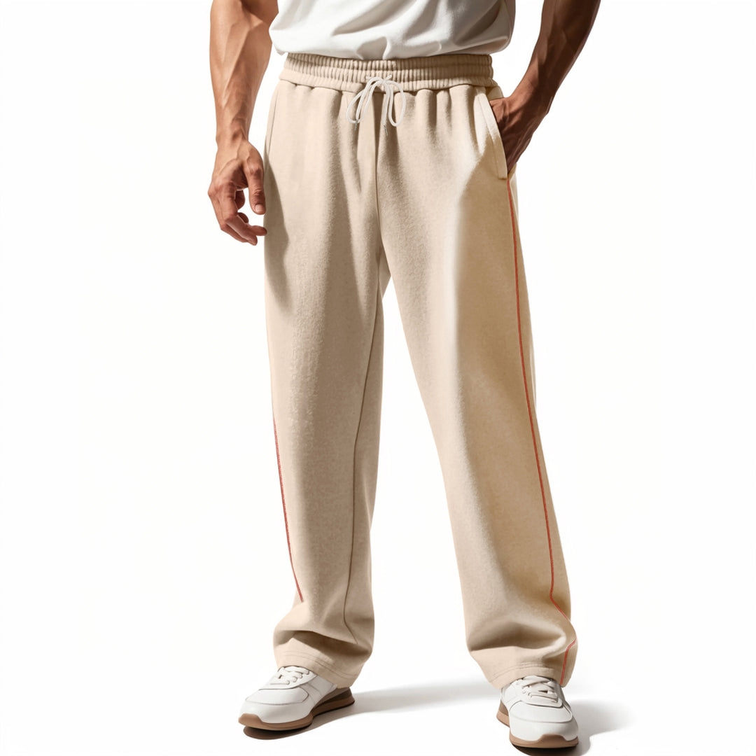 Herren nan locker sitzende Sweatpants mit seitlicher Ziernaht, elastischem Komfortbund und tiefen Eingrifftaschen Drune