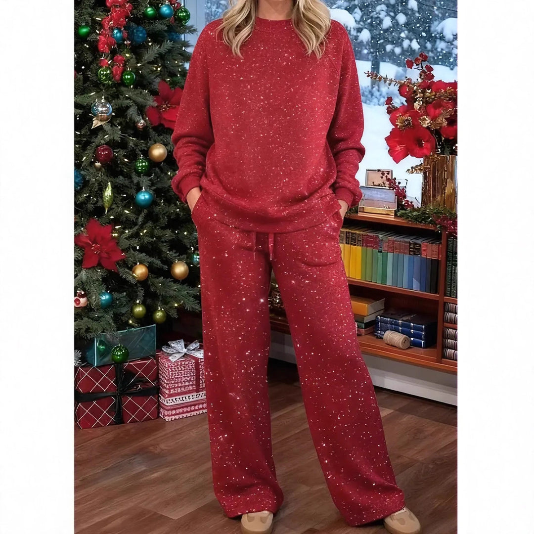 Damen Lässiges Lounge-Set aus weichem Material mit weitem Schnitt Drune