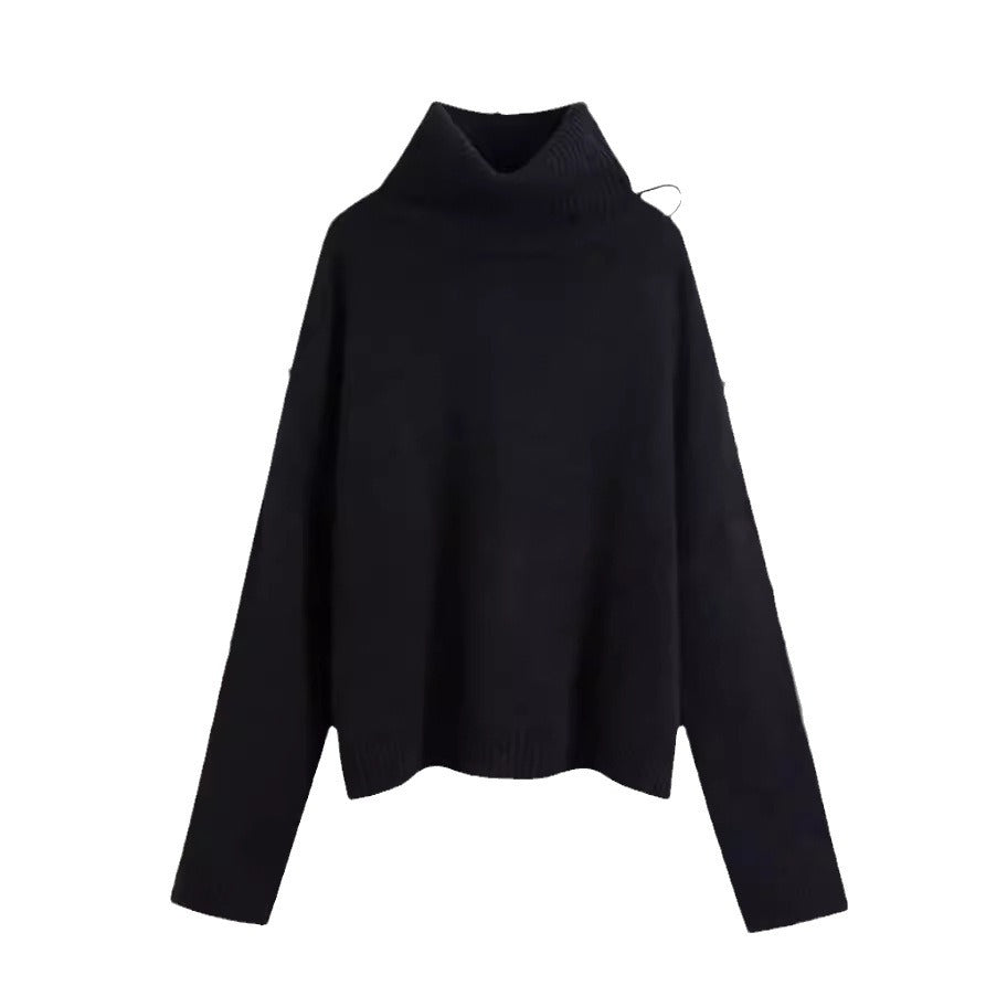 Damen Kuscheliger Rollkragenpullover aus hochwertiger Wolle Drune