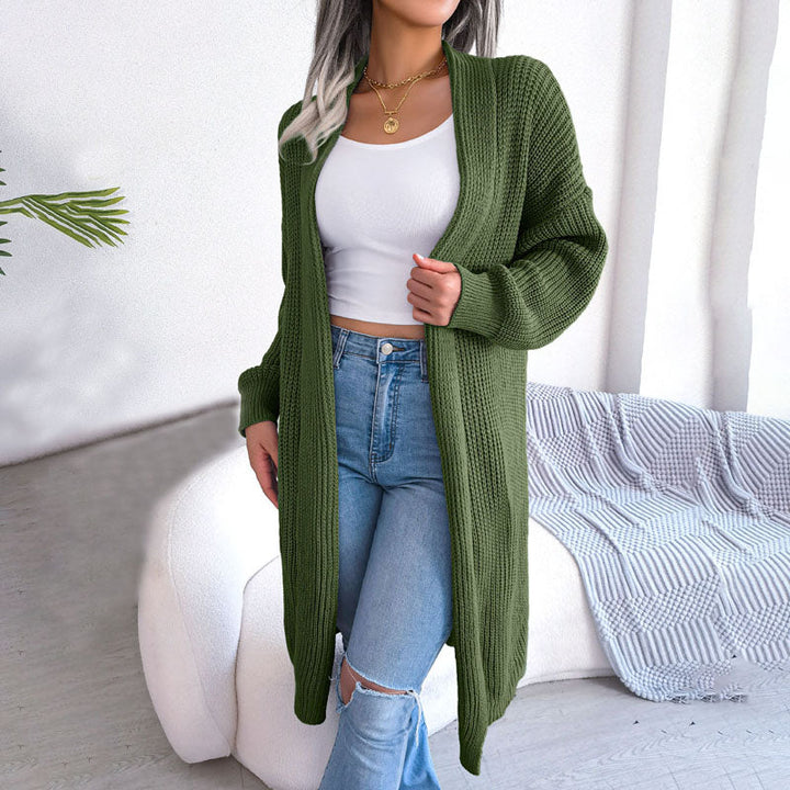 Drune | Einfarbige Strickjacke Für Elegante Outfits