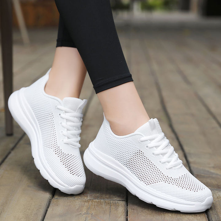 Unisex nan federleichter Mesh-Freizeitschuh mit atmungsaktivem Strukturstrick, ergonomischer Komfortsohle und Zuglasche Drune