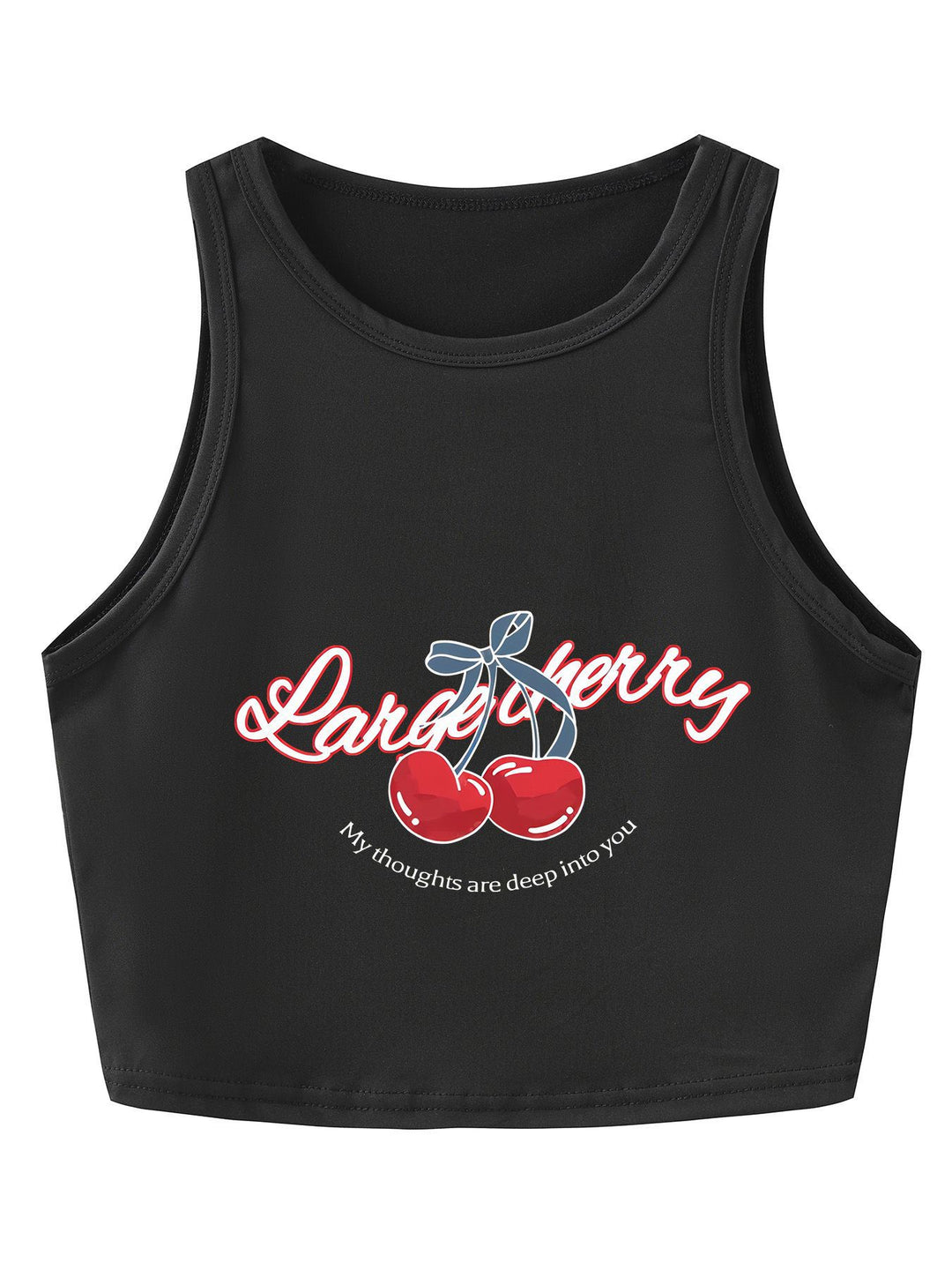 Damen Crop-Top mit auffälligem Schriftzug und körpernahem Schnitt Drune