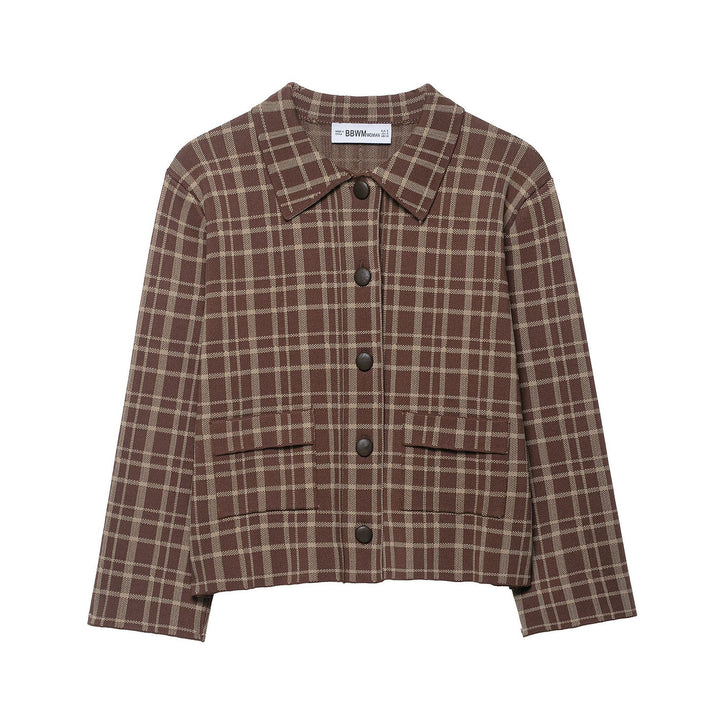 Damen Karierte Kurzjacke Drune