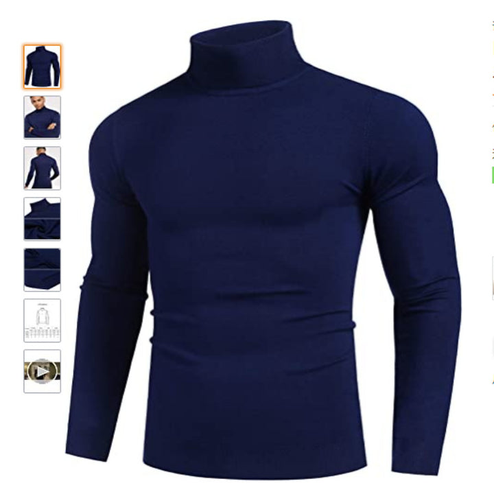 Herren hochabschließender Rollkragenpullover Drune