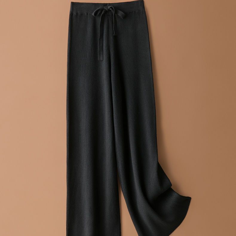 Damen weite Palazzo-Hose mit lässigem Bindegürtel Drune