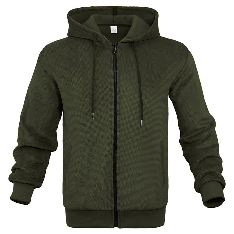Herren sportlicher Zip-Hoodie aus atmungsaktivem Material mit Taschen Drune