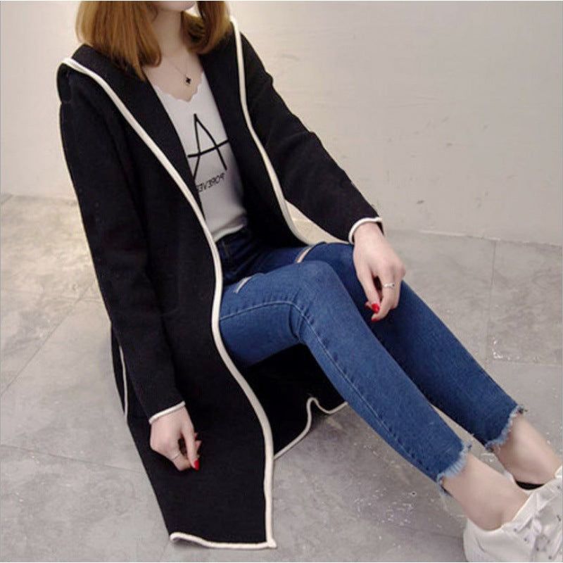 Damen lange Strickjacke mit praktischem Schnitt und seitlichen Taschen Drune
