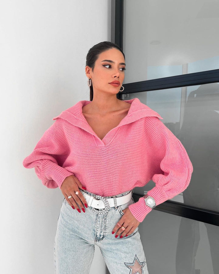 Damen Oversized Strickpullover Drune