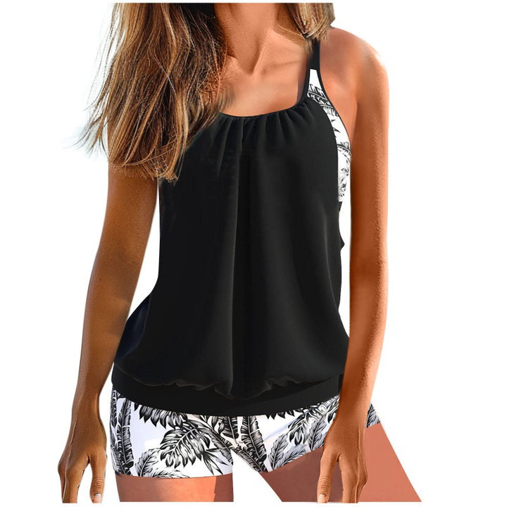 Damen Tankini-Set mit floralem Oberteil und bequemen Shorts Drune