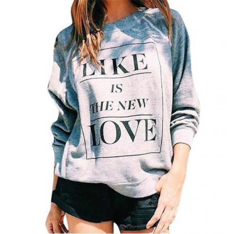 Damen Sweatshirt mit kreativem Schriftzug und lässiger Passform Drune