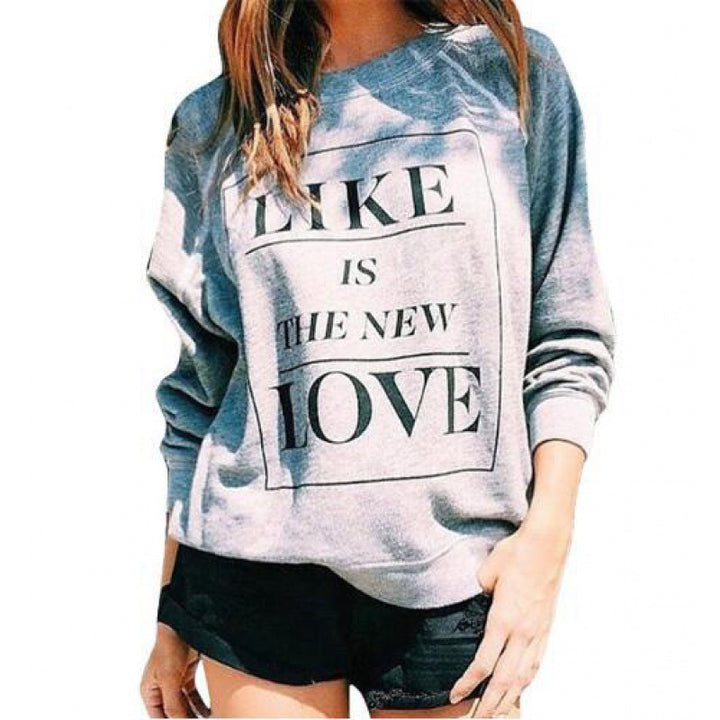 Damen Sweatshirt mit kreativem Schriftzug und lässiger Passform Drune