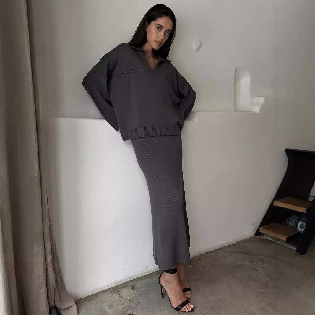 Damen Weicher Strickpullover mit modernem Lochmuster Drune