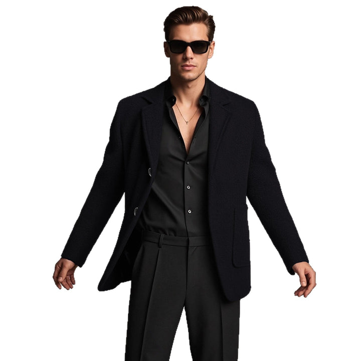 Herren eleganter und strukturierter Freizeitblazer Drune