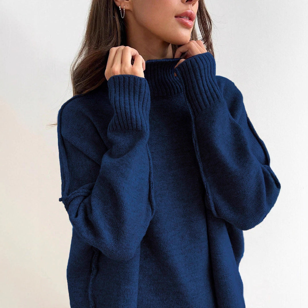 Damen entspannendes Fleece-Loungewear-Set mit hohem Kragen Drune