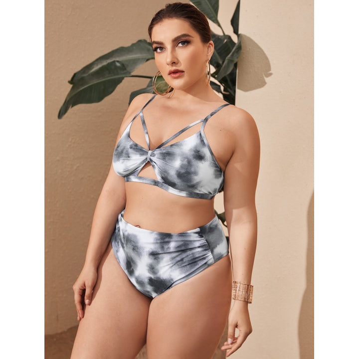 Damen Hochgeschnittener Bikini mit modischem Cut-Out-Design Drune