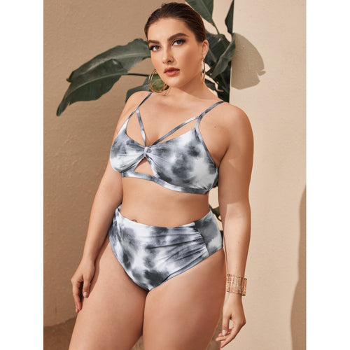 Damen Hochgeschnittener Bikini mit modischem Cut-Out-Design Drune
