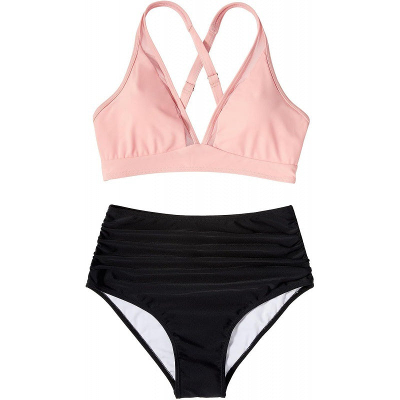Damen Bikini-Set mit modischem Animalprint und Bicolor-Design Drune