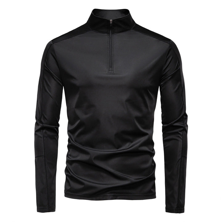 Herren nan Funktions-Langarmshirt mit Stehkragen und halbem Reißverschluss Drune