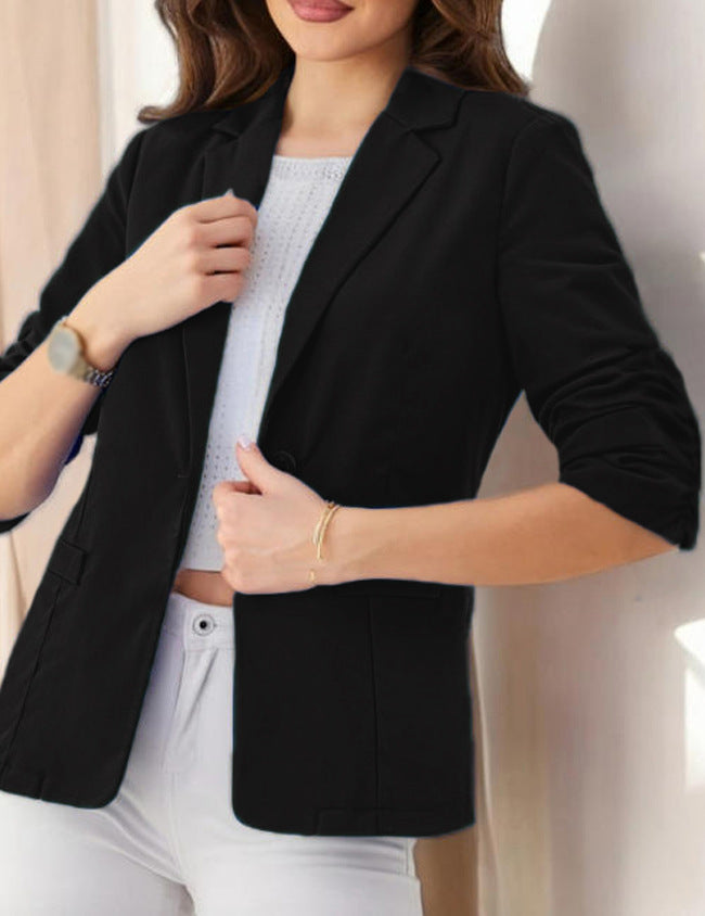 Damen eleganter Blazer mit minimalistischen Details und vielseitigem Schnitt Drune
