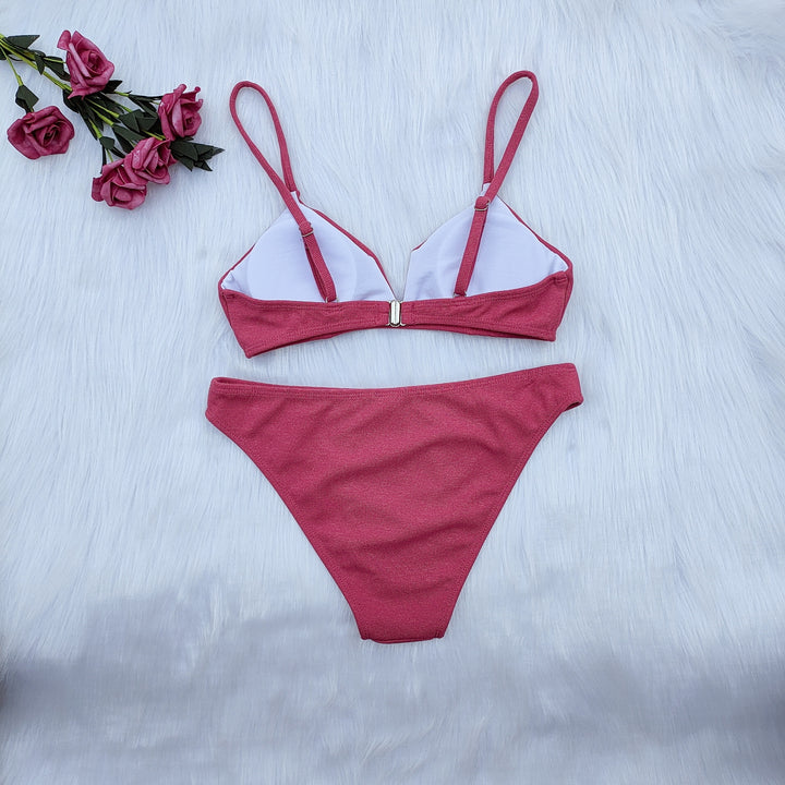 Damen Triangel-Bikini-Set mit verstellbaren Trägern Drune