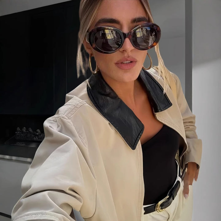 Damen Modische Übergangsjacke mit lässigem Schnitt und eleganten Details Drune