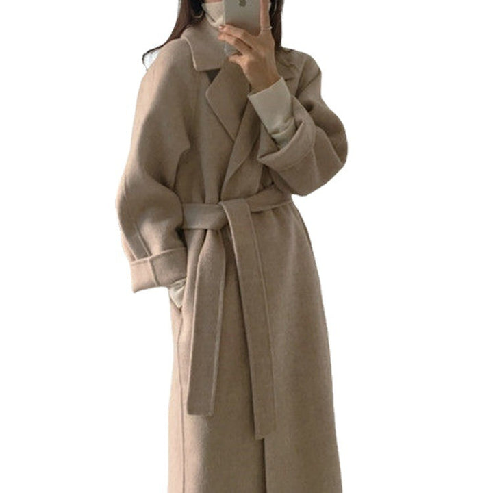 Damen eleganter und lässiger Trenchcoat mit großem Revers Drune